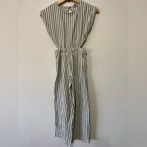 Zara Blue and White Striped Romper- Size 10